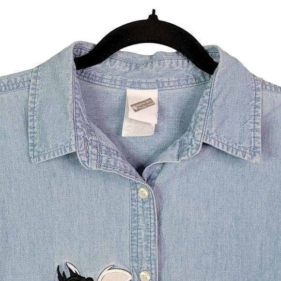 Warner Bros Looney Tunes Vintage 90's Sylvester & Tweety Bird Button Down L - Picture 6 of 15